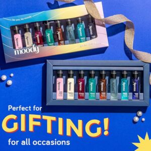 Moody Premium Perfume Gifts Set for Men & Women, Luxury Collection, Long-Lasting Scents, Combo Pack of 8x10ml Nice Fragrances, Ideal for Special Occasions, Gift for Anniversaries & Birthdays